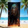 1Pc Lion'S Majestic Roar Beach Towel Quick Dry Multiuse For Beach Pool Gym Yoga Home Travel Christmas Halloween Xmas Gift G1102
