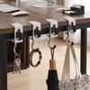 2PCS Steel Double Hook Backpack Hook Detachable Headphone Hanging Hook Portable Table Hooks  Office