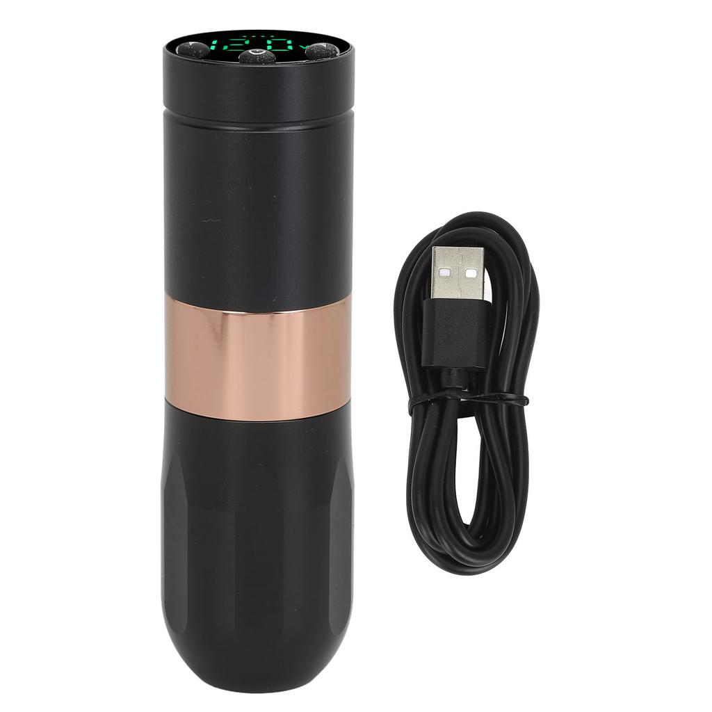 Wireless Tattoo Pen LED Display 1500mAh Rotary Tattoo Machine Pen for Liner Shader Brown