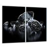 Tagliere in Vetro 2X 30X52 Nero
