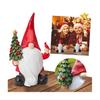 Gnome Holding Christmas Tree Ornaments Garden Microlandscape Decor Resin Crafts Santa Claus Statue Christmas Home Decoration