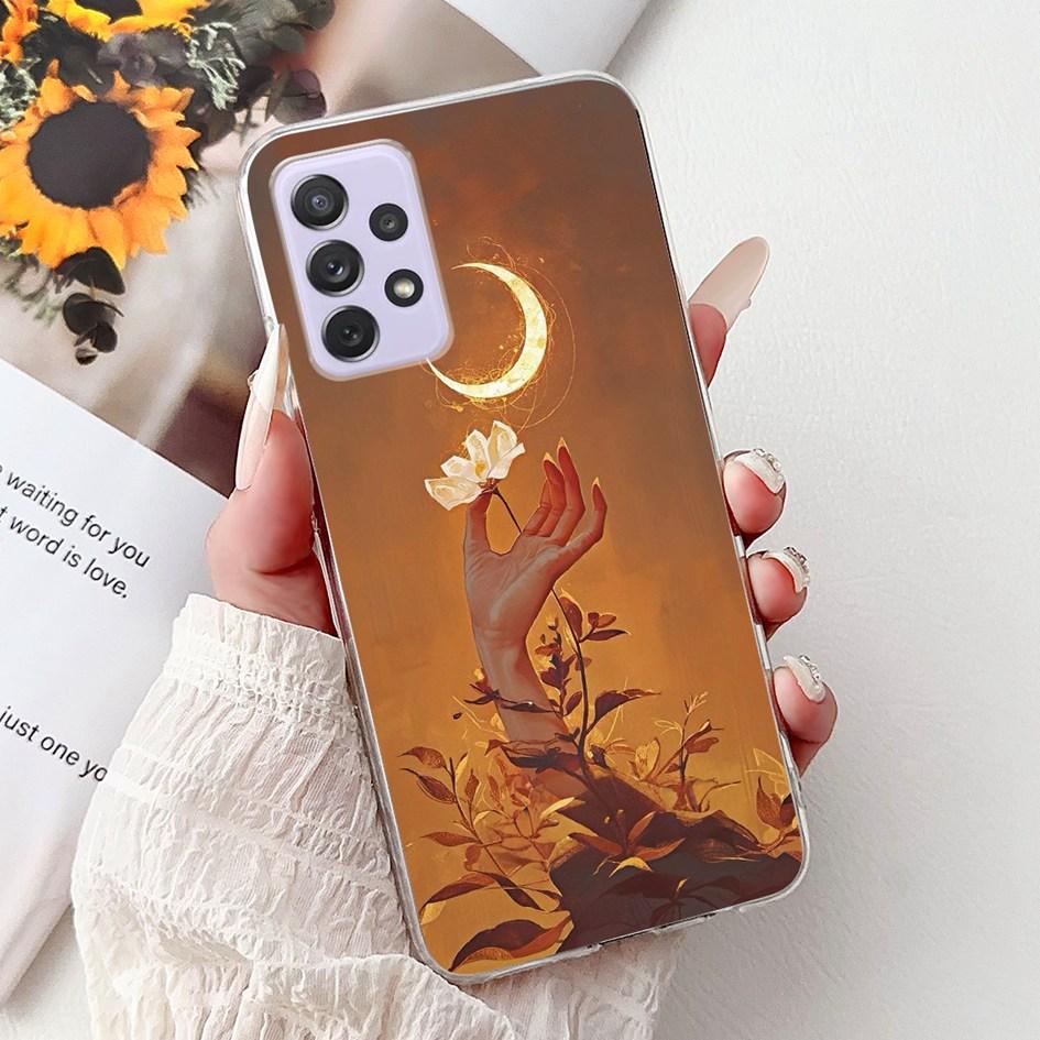 For Samsung Galaxy A52 A52s 5G Case SM-A526B SM-A528B Phone Cover Fashion Flower Soft Silicone Funda For Samsung A72 A 52 Bumper