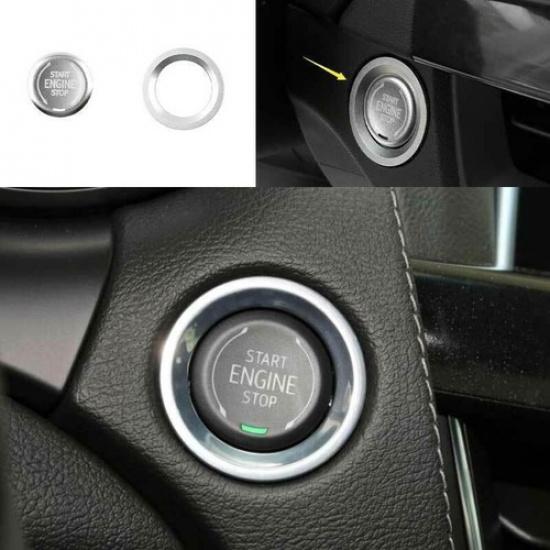 Aluminum Silver One-Click Startup Frame Cover Trim 2PCS For Cadillac CT5 2020-24