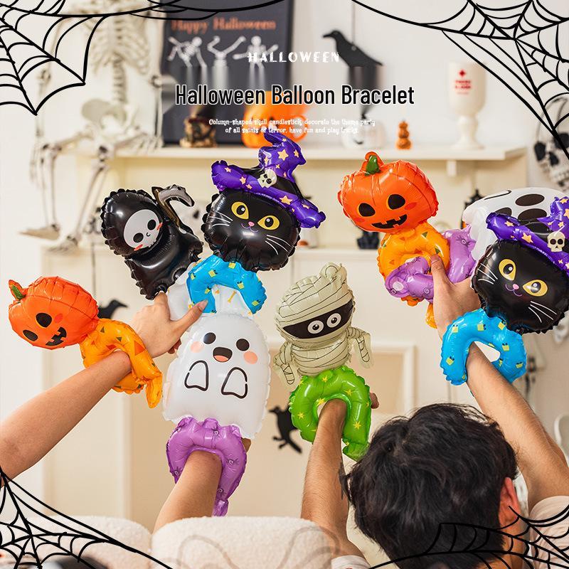 Halloween Inflatable Pumpkin Lantern & Bat Armband Toy Prop for Kids