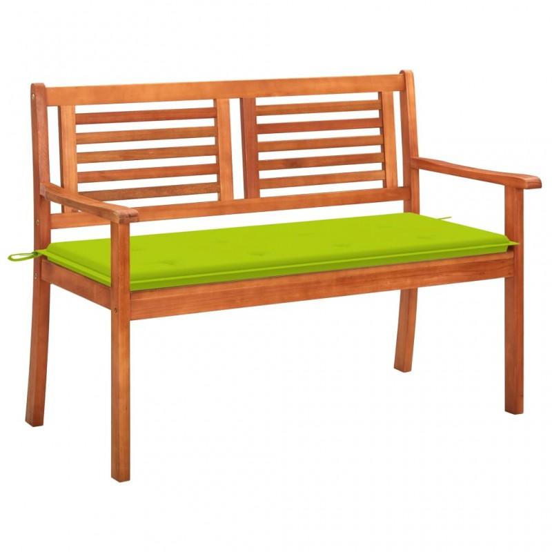 Day and Night - Day and Night 2-seater Garden Bench Solid Eucalyptus Wood and Cushion 120 Cm