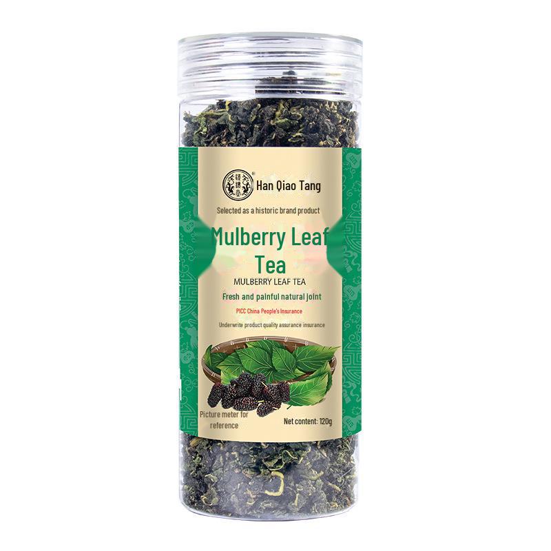 

Травяной чай из замороженных листьев шелковицы «Ханьцяотан» - 120 г/банка, свежесушеный.