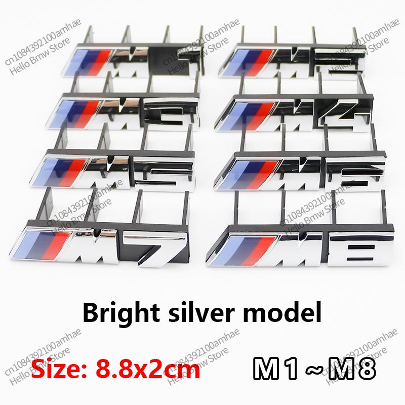 

3D ABS Front Grille Badge Emblem for BMW M1 M2 M3 M4 M5 M6 M7 M8 Glossy Black Chrome Letter Logo Accessories E90 F30 G20 F20 E46 M2