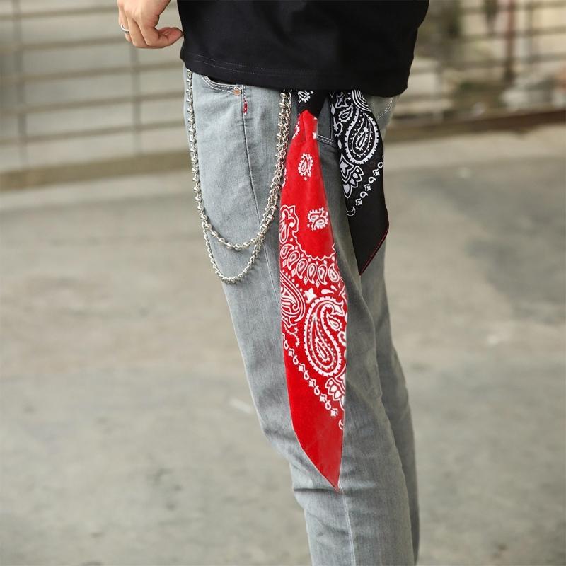 Eşarp Kolye Pantolon Zinciri Rock Punk Kurdele Motosikletçiler Başörtüsü Bel Anahtarlık Cüzdan Kot Pantolon Hiphop Pantolon Kemeri