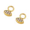 3PCS/LOT CARLIDANA Colorful Enamel Charms Gold Plated Stainless Steel Heart Moon Flower Zircon Pendants DIY Jewelry Making