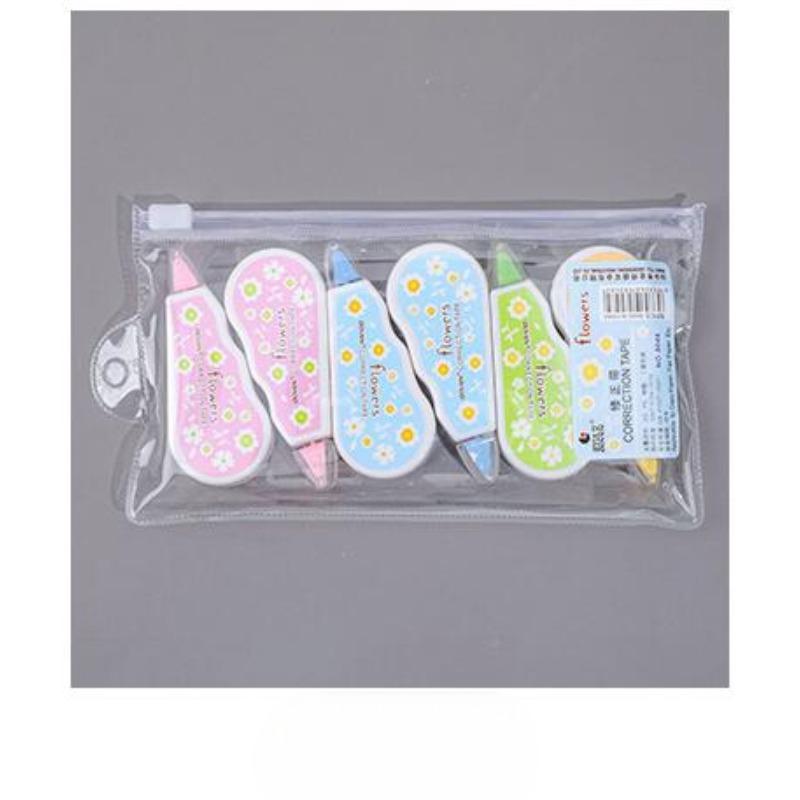 6 Pcs/set Cute Mini Morandi Color Correction Tape Kawaii Small Portable Writing Correct Tape Tool School Student Stationery