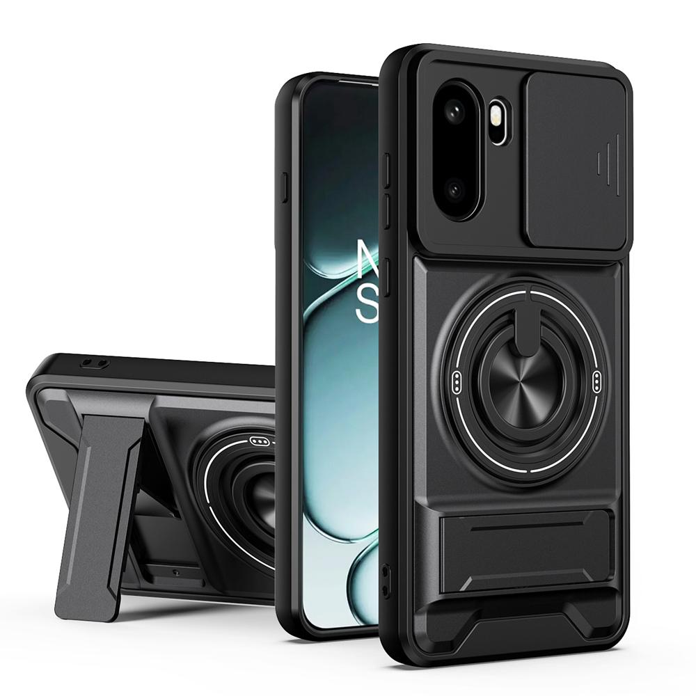 KEYSION Magnetic Phone Case for OnePlus 15R 5G 1+ Ace 6 6T Slide Camera Protection Upright Kickstand Ring Shockproof Back Cover