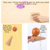 Fun Ball and Cup Toy Set for Kids Outdoor Throw and Catch Ball Game Balance Hand-Eye Coordination Motor Skill Training Beech Toy