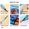 3Pcs New Plastic Drawing Pen Set Stationery Blue Water Color Brush Easy to Use Pointed Reservoir Brushes