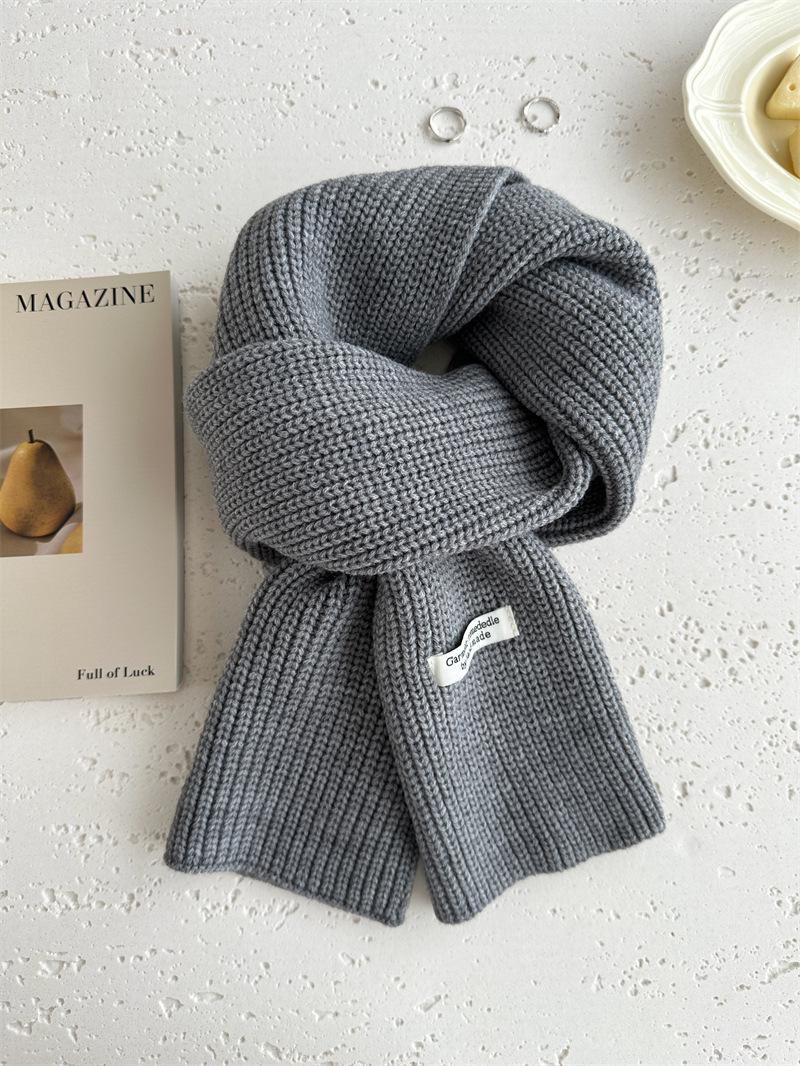 

В язаний вовняний шарф унісекс із застібкою на черепашці - стиль осінь/зима 160*25cm сірий колір