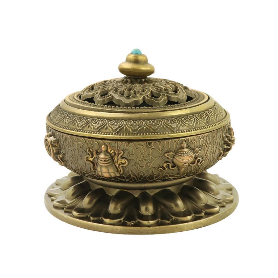 Sanxingdui Alloy Incense Burner - Mini Vintage Holder for Meditation, Cones & Coils, Retro Home Decor Gift