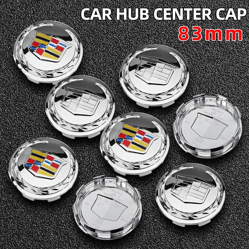 83mm 4pz Coprimozzo Centrale Ruota Auto in ABS Badge Sostitutivo Adatto per Cadillac Escalade 9595891 Accessori