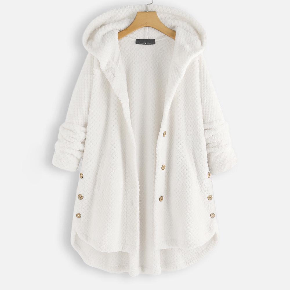 Manteau à capuche réversible en velours pour femmes, automne et hiver