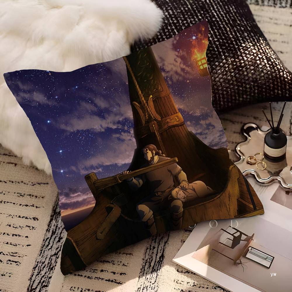 VVinland SSagaS Anime Pillow Gift Home Office Decoration Pillow Bedroom Sofa Car Cushion CoverPillow Case