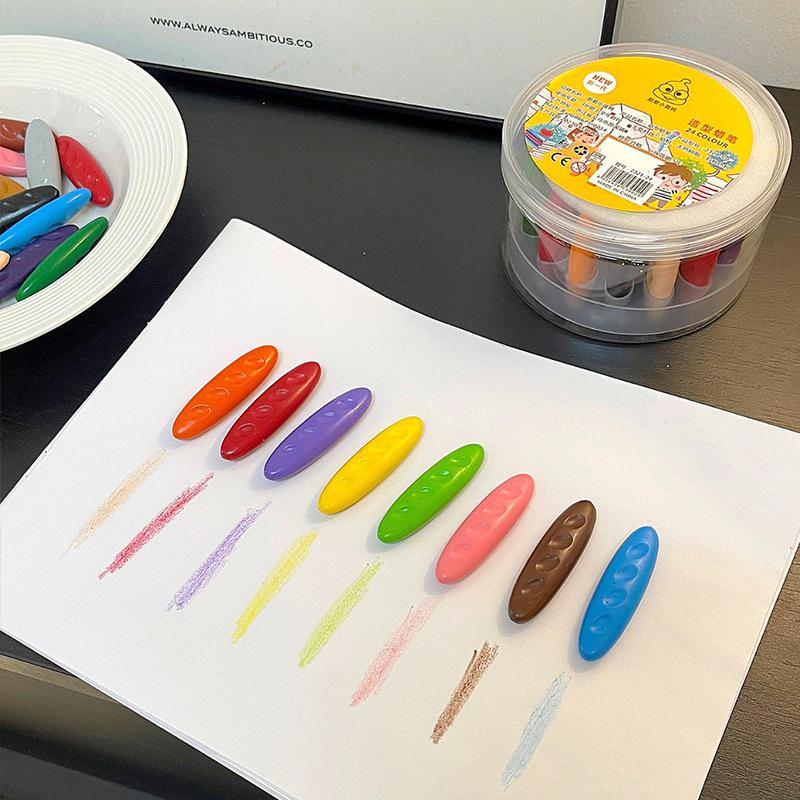 Peanut Crayons for Kids,12/24/36 Colors Washable Toddler Non-Toxic  Coloring Art Supplies,Gift for Boys and Girls Back To School