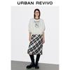 UR Women's Casual Color-Block Short Sweatshirt with Cute Pet Print