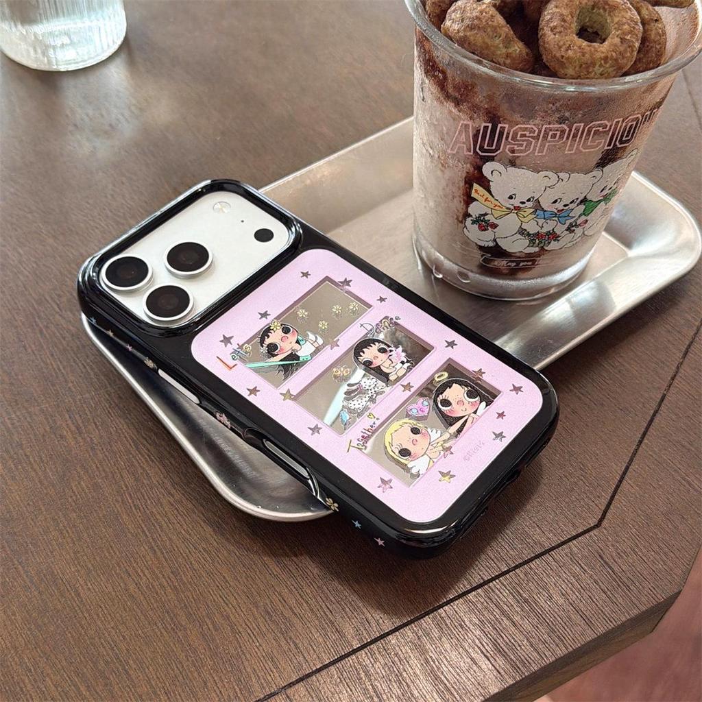 Small Jade Cartoon Mirror iPhone 14/13/ProMax Case | Anti-Fall Full Coverage