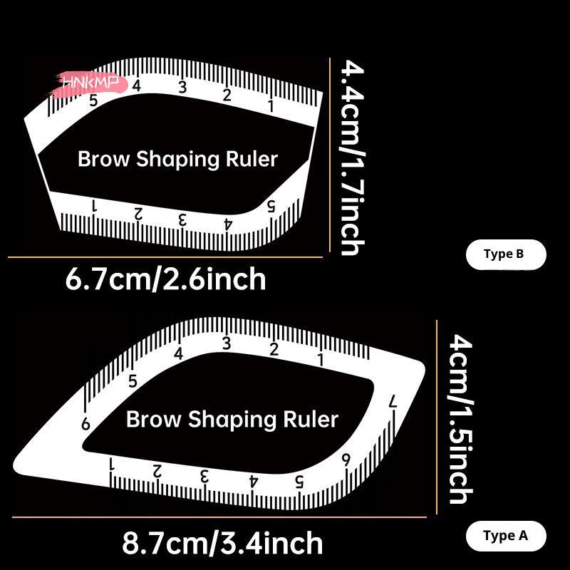 1 Minute Brow Mapping Ruler - Easy Eyebrow Shaping Tool with Stencils for Microblading And Permanent Makeup Design