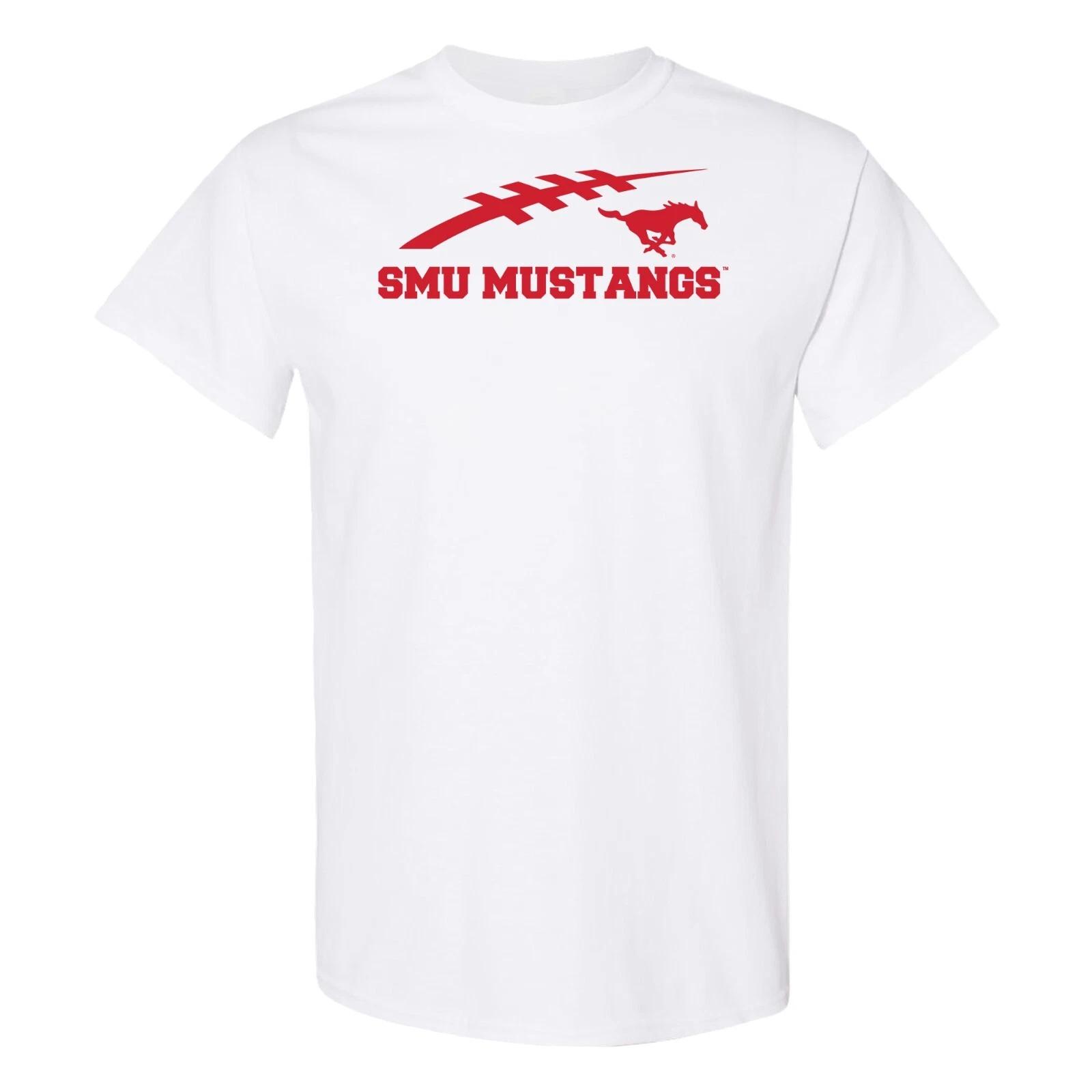 Southern Methodist University Mustangs Football Horizon T-Shirt - White XL