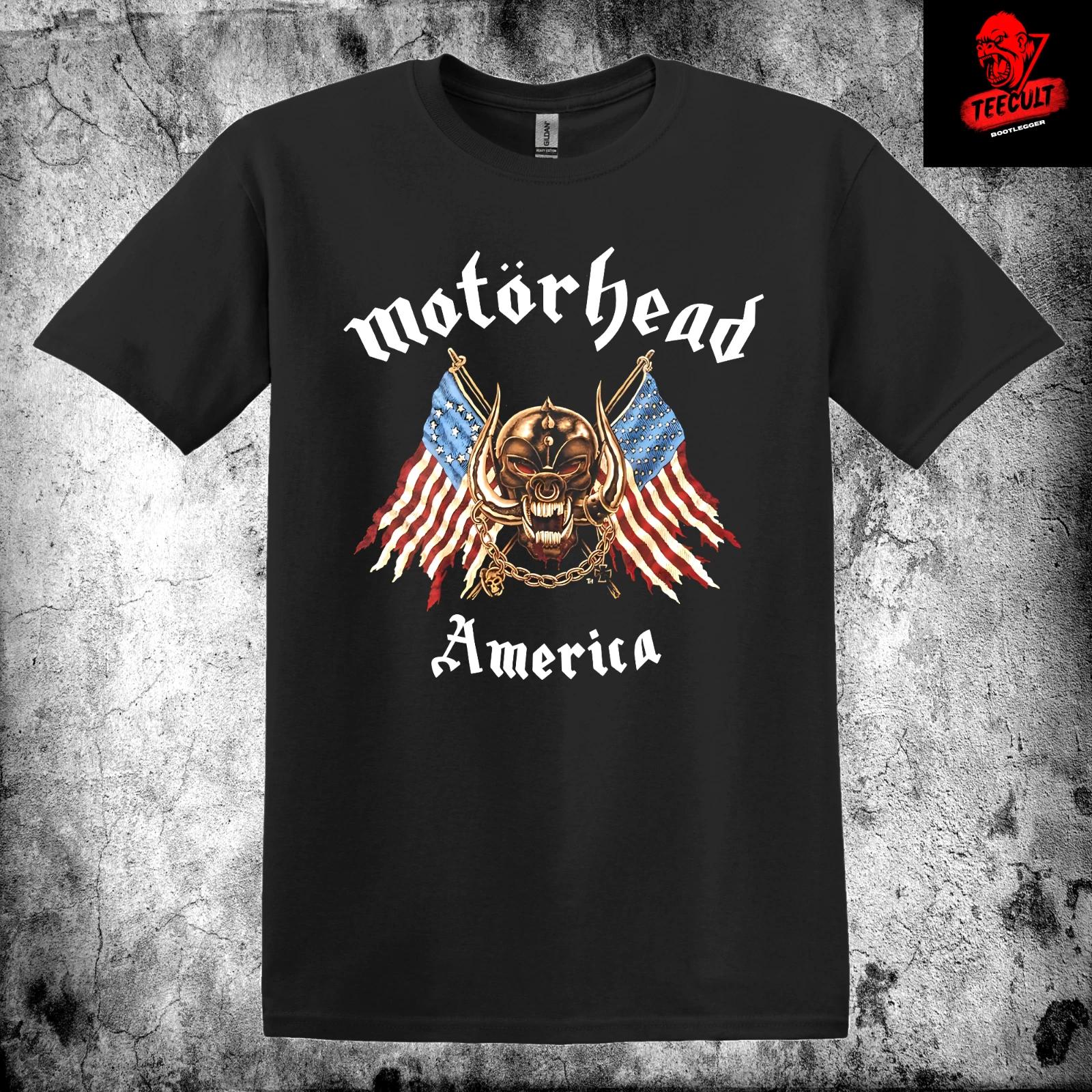 Men s and Women s T-shirts Motorhead America Heavy Metal Rock Band Unisex Heavy Cotton XXL