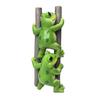 Lustige Frosch-Gartenstatue Niedliche 2 Frösche Kletterleiter Figur Harz Tier Skulptur Blumentopf Dekoration für Balkon Rasen Garten Regal Schreibtisch Dekor