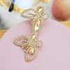Hair Clip Big Hollow Double Butterfly  Barrettes for Women Trend Crystal Alligator Hairpin Headwear Fashion Accessories Zircon