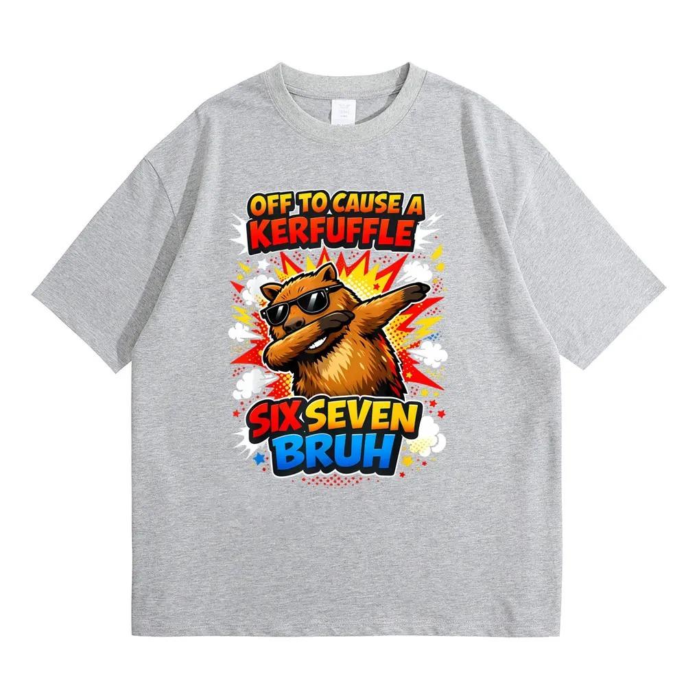 Capybara Six Seven Brothers Funny Meme Graphic TShirt Prepare to Cause Chaos  Unisex Unisexs Casual Humorous Vintage Tshirts S