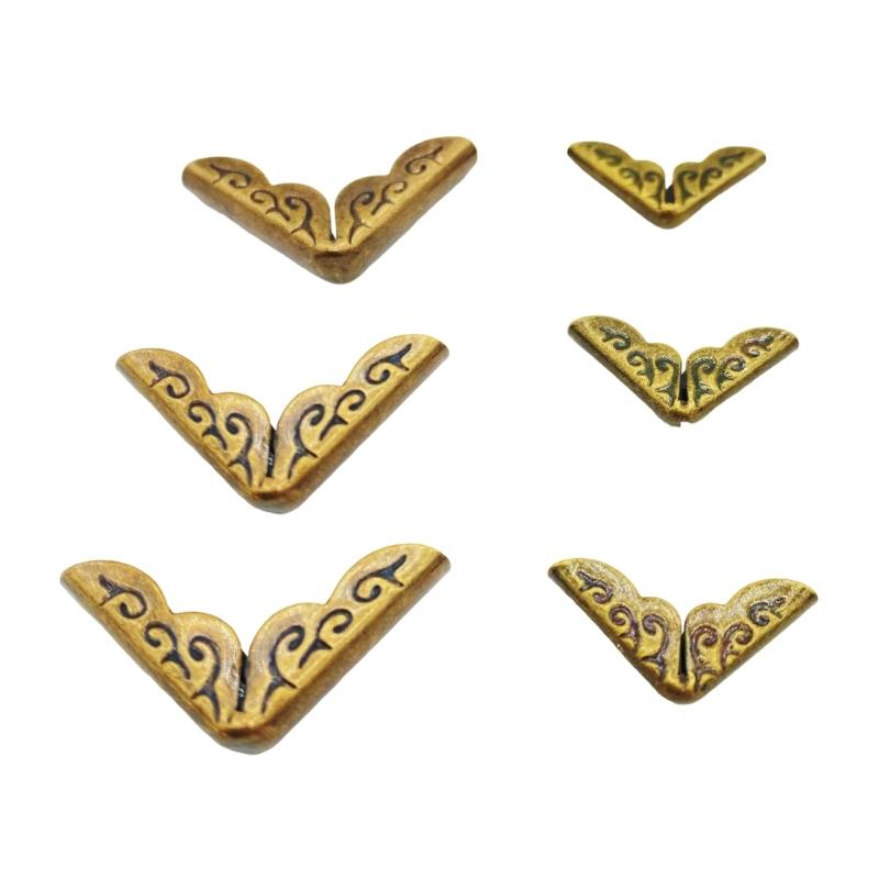100Pcs Photo Album Reinforcements Metal Album Corner Protectors Vintage Corner Guards For Scrapbook Preservation