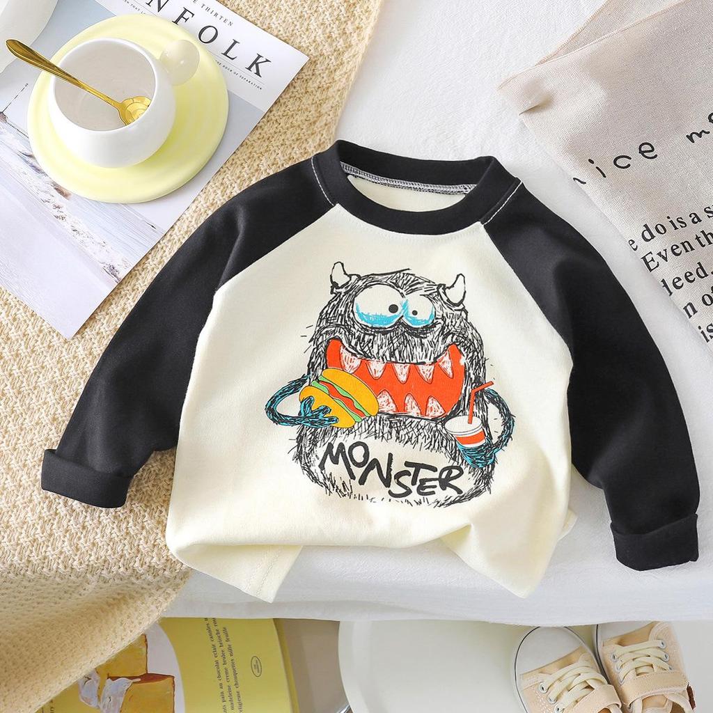 Children's Pure Cotton Long-Sleeve T-Shirt - Autumn New Arrivals for Boys & Girls