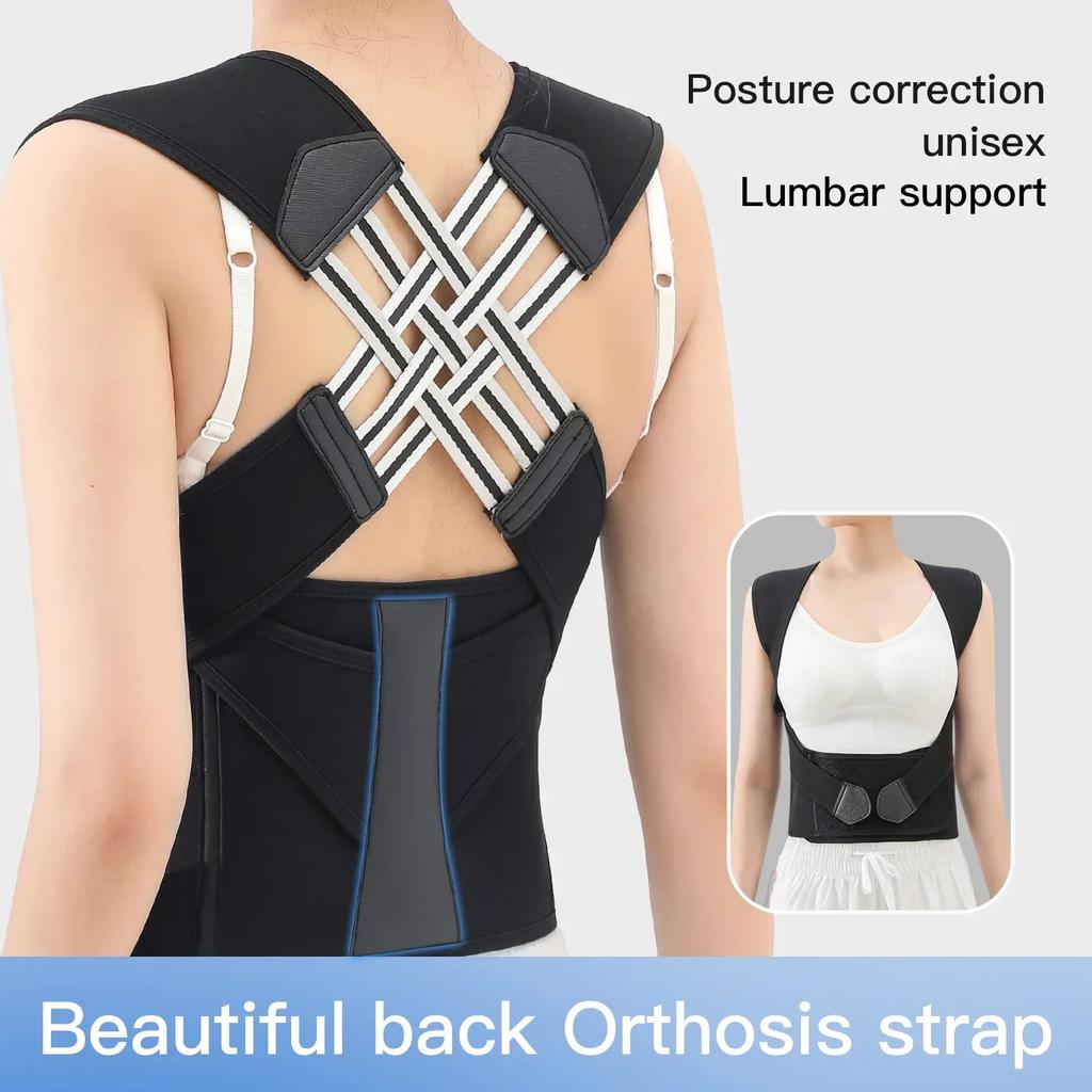 Back Brace Posture Corrector For Women Men Lumbar Support Shoulder Pain Relief Improve Posture