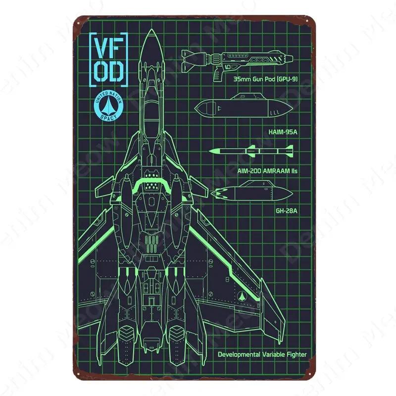 Segno di Latta Animazione Sci-Fi Robot Anime Vintage Film Cartone Animato Poster Man Cave Piastra Murale Segni Decor Shabby Garage Targhette in Latta