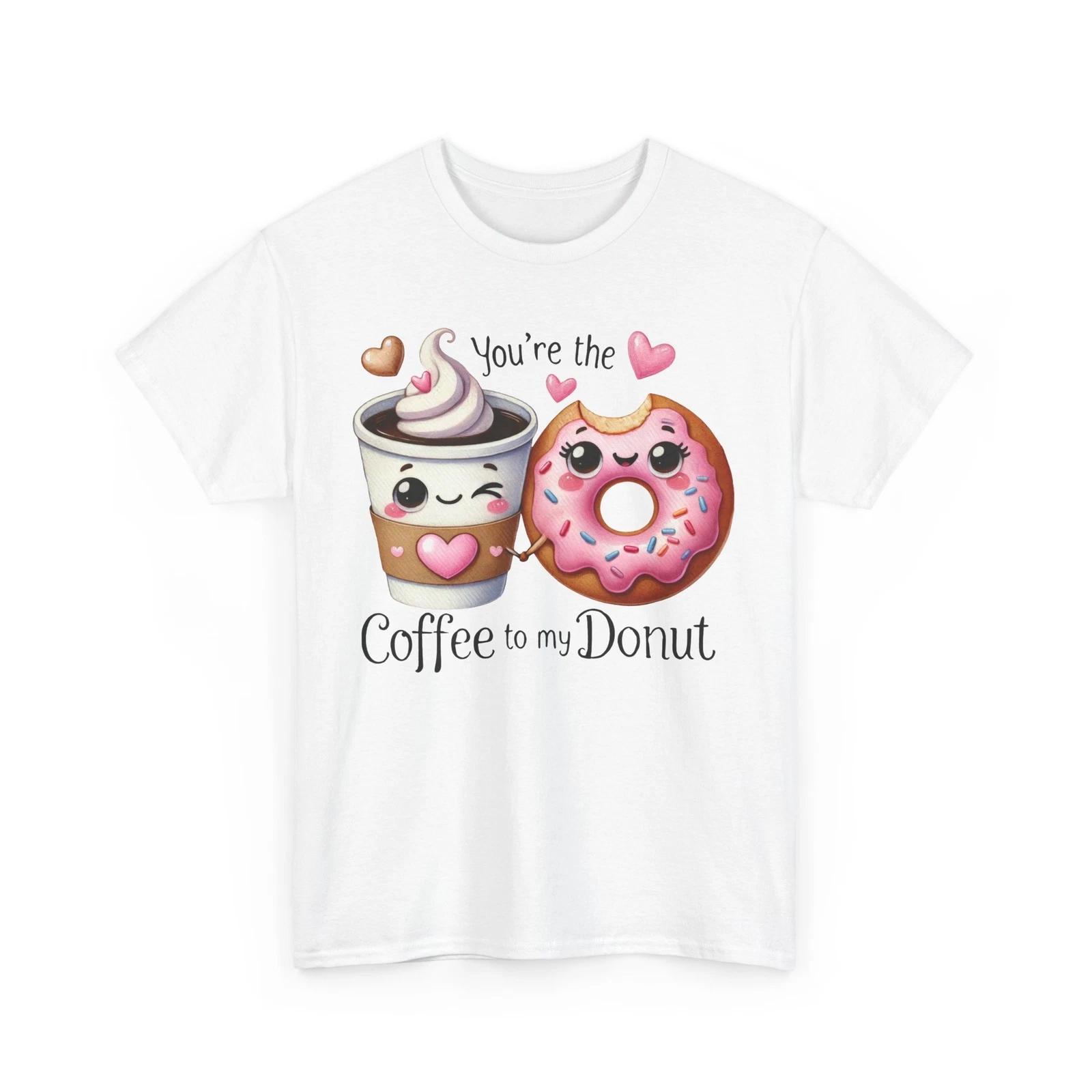 Coffee To My Donut Funny T-Shirt | Funny Java Lover Espresso Beans Tee S