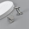 Men's flame skull hollow cufflinks, high-quality gold-plated shirt and suit buttons, formal jewelry, father's gift