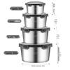 316 Stainless Steel Round Food Storage Container Set