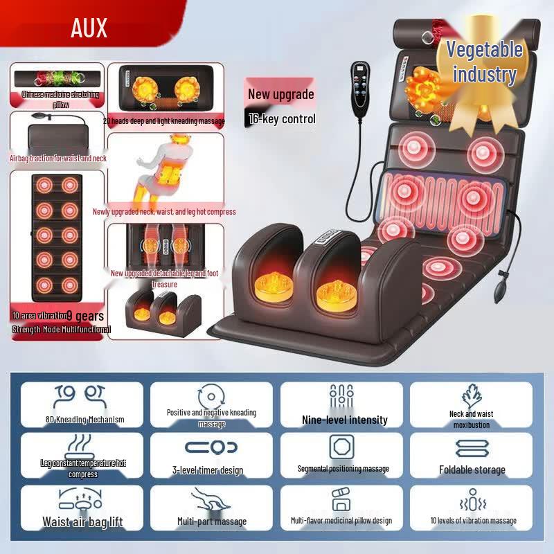 AUX Full Body Heated Massage Cushion CN plug (adapter included)