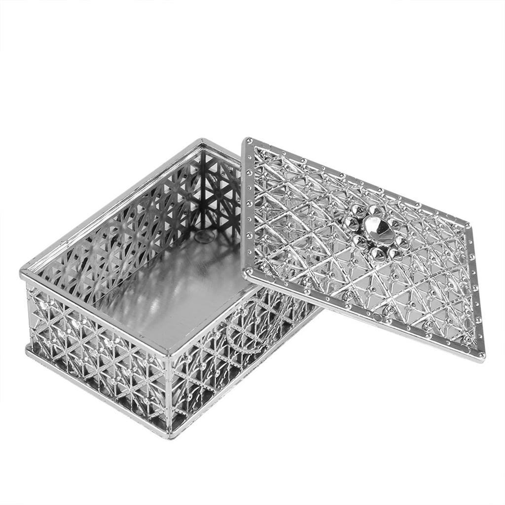 12PCS Square Treasure Chest Shape Candy Boxes Wedding Favor Party Hollow Plastic Candy Gift