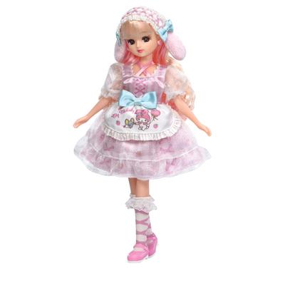 TAKARA TOMY Boneca Licca-chan LD-28 Adorável My Melody Licca-chan Vestir Brinquedo de Faz de Conta