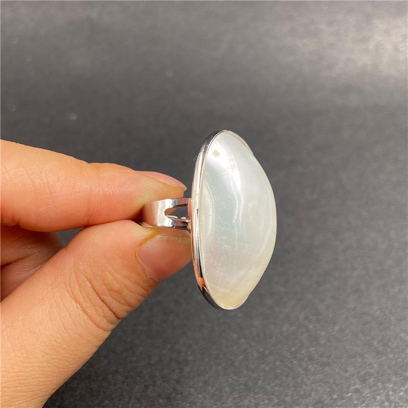 1 Stück Damenring Natur Perlmutt Muschel Ring Einstellbar Für Frauen Geburtstag Halloween Weihnachtsgeschenk