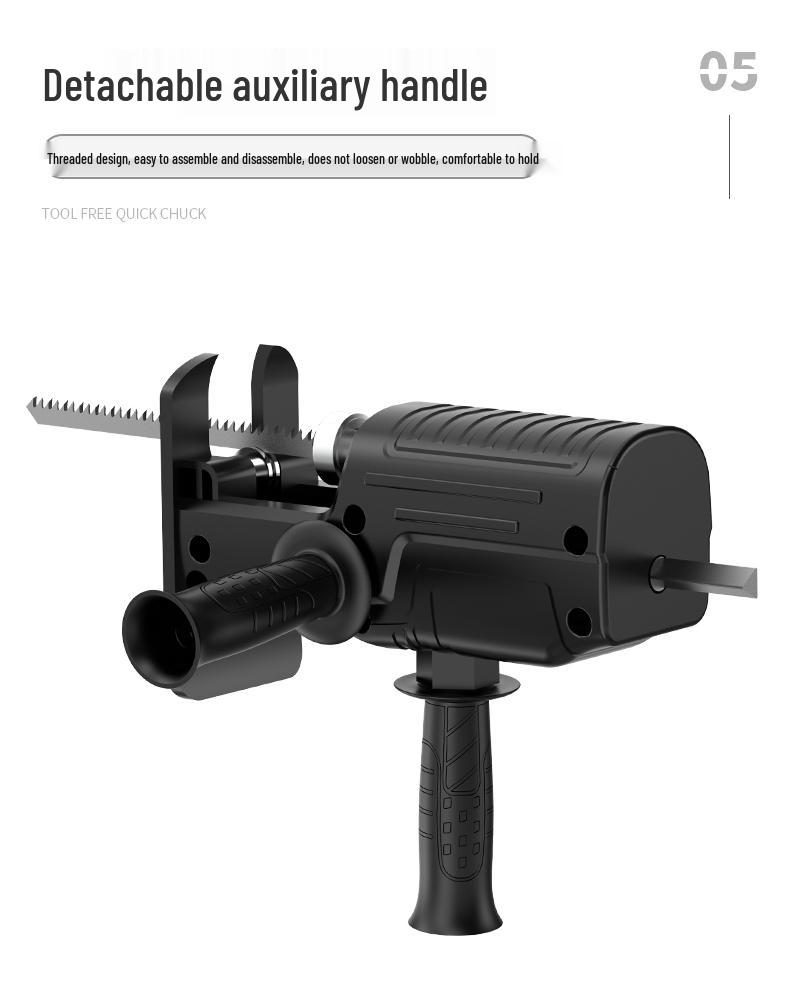 Electric Drill to Chainsaw Conversion Kit: Compact Reciprocating Saw for Home Woodworking