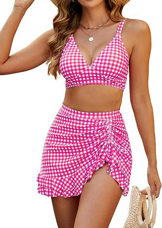Retro Print High-Waist Women s Swimwear - European & American Style Swimsuit L