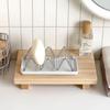 Bathroom Ceramic Stainless Steel Soap Dish Holder Tray Case