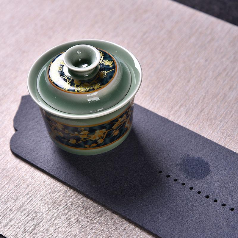 Durable Kung Fu Tea Set Felt Mat: Absorbent Coaster, Tea Tray, Pot Nurturing, Anti-Collision Accessories