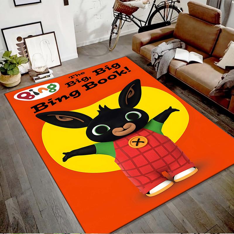 1pc Bing Bunny3 Design Printed Area Rug Carpet for Bedroom Living Room Home Decor Rugs Mat Non Slip Mat Rug for Bedside