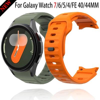 Silikonarmband für Samsung Galaxy Watch 7/6/5/4/FE 44mm 40mm Sportarmband für Galaxy Watch 6-4 Classic 47mm 46mm Originalband
