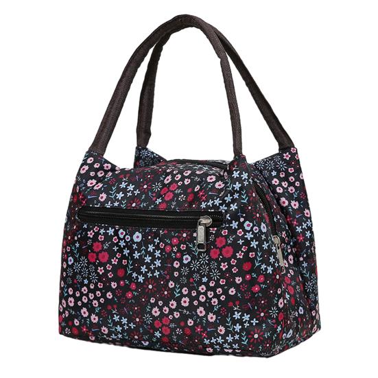 Hand-Carrying Lunch Bag Large Opening with Widened Handle Carrier Oxford Waterproof Bento Bag for Commuting Work Travel