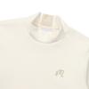 MALBON GOLF Women'S Semi-Over Mock Neck T-Shirt Cream (Woman)
